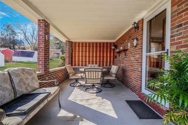 view of patio / terrace featuring visible vents