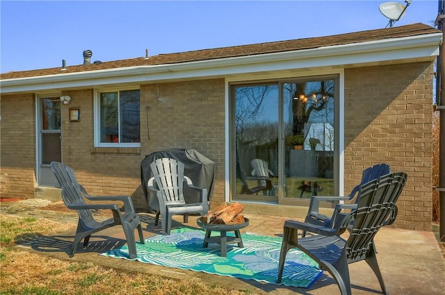 view of patio featuring area for grilling