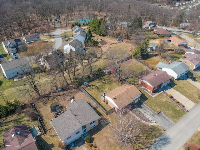 bird's eye view featuring a residential view