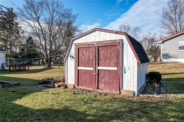 view of shed