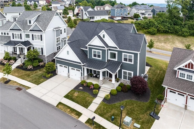 aerial view featuring a residential view