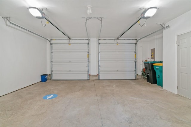 garage with electric panel