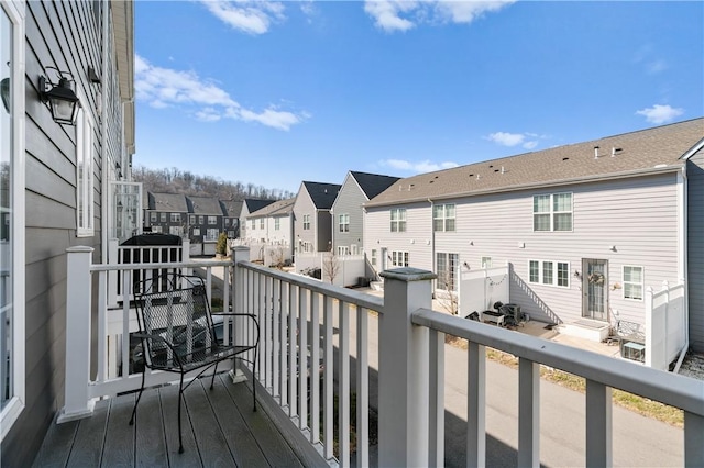 balcony featuring a residential view