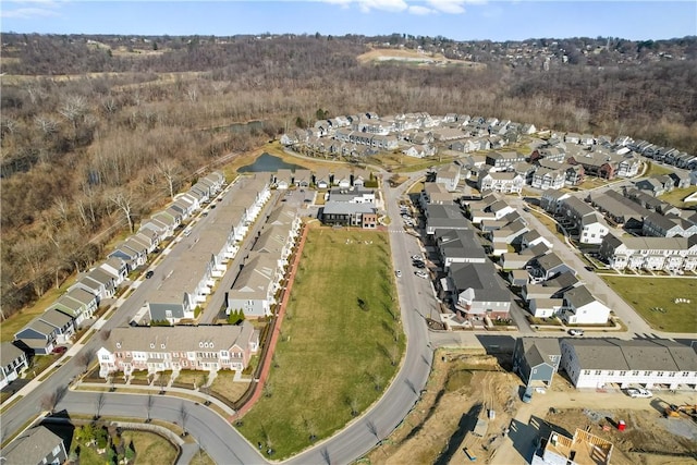 birds eye view of property featuring a residential view