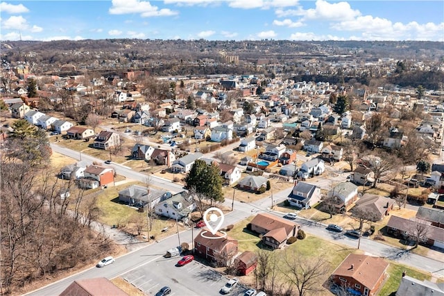 drone / aerial view featuring a residential view