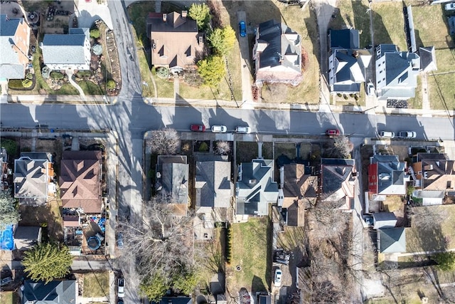 bird's eye view with a residential view