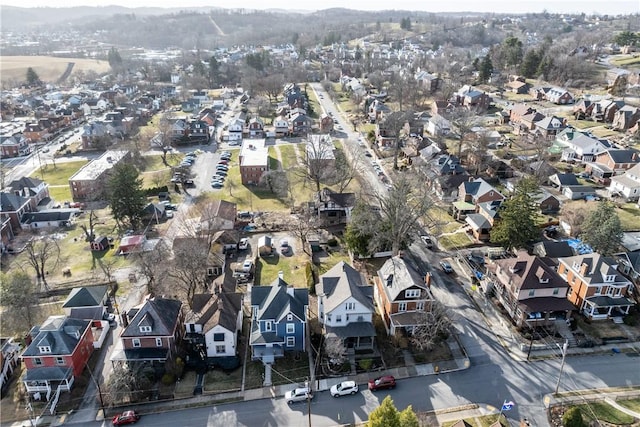 drone / aerial view with a residential view