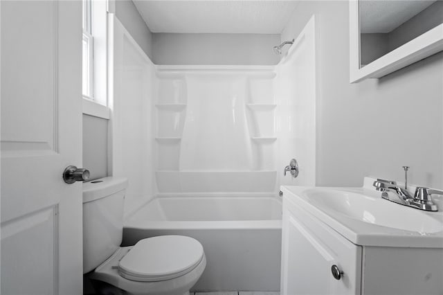 47 Bellanca Ave, Brentwood, PA 15227 - full bathroom featuring a textured ceiling, toilet, vanity, and washtub / shower combination