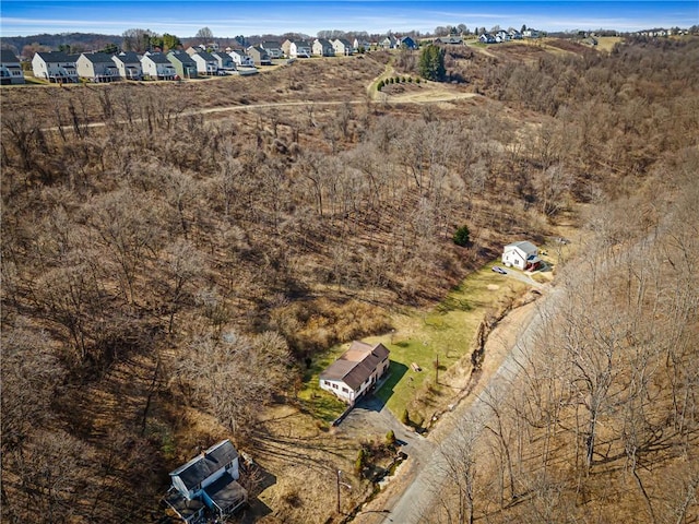 birds eye view of property featuring a residential view