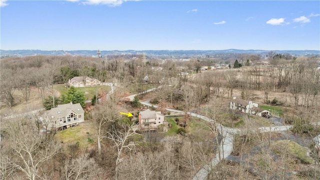 bird's eye view with a rural view