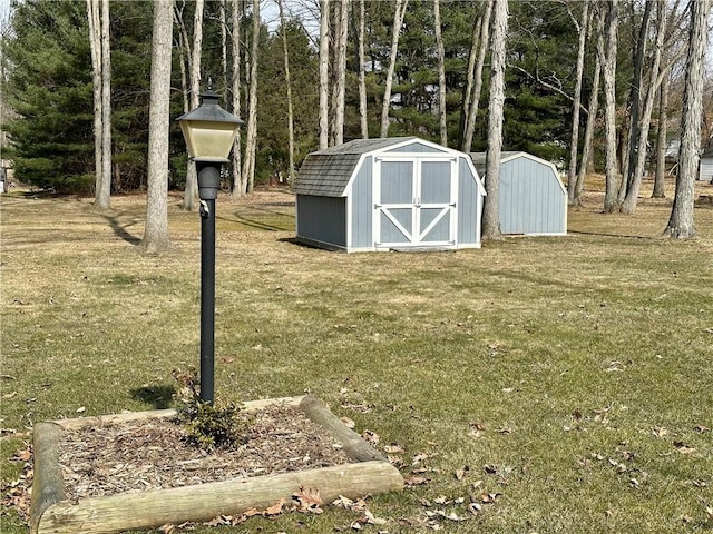 view of shed