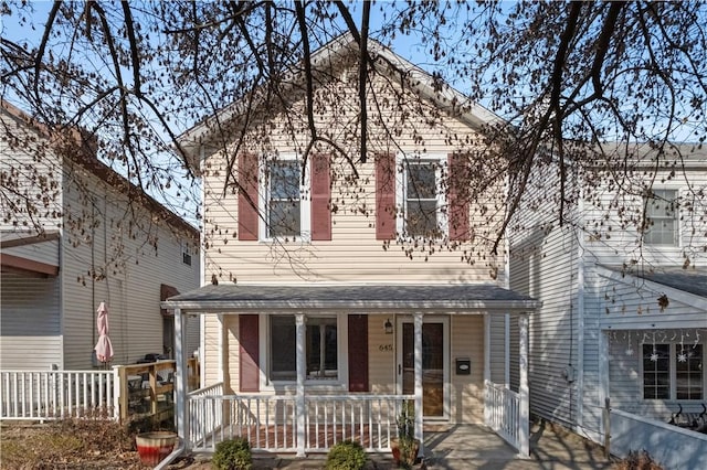 view of front of home with a porch