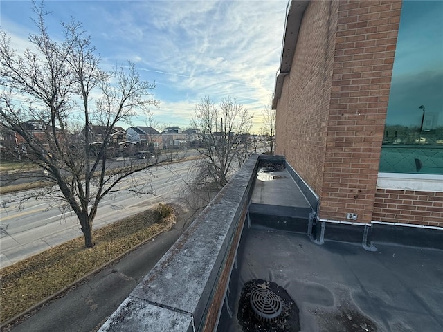 view of road with sidewalks