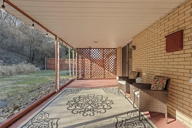 view of patio / terrace with fence