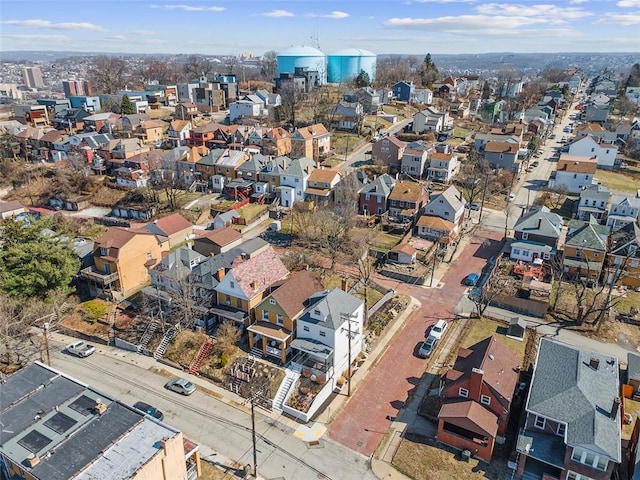 aerial view featuring a residential view