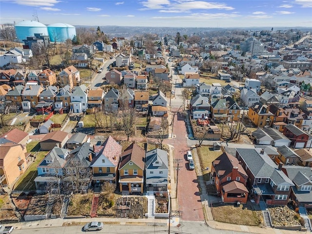 drone / aerial view with a residential view