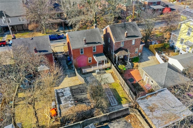 bird's eye view featuring a residential view