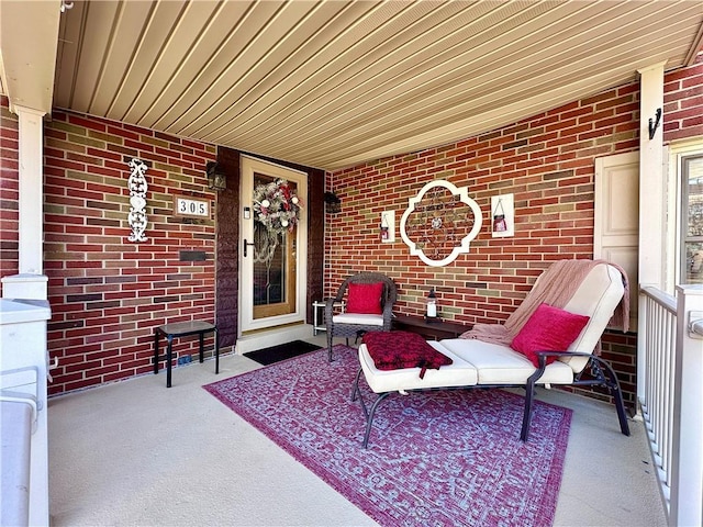 view of patio / terrace with a porch