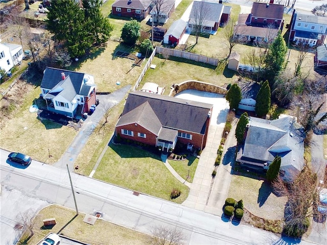 drone / aerial view featuring a residential view