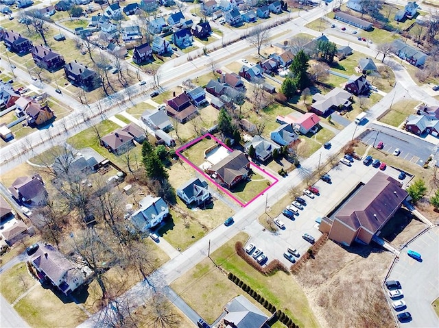 birds eye view of property featuring a residential view