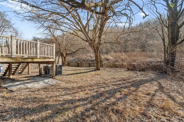 view of yard featuring stairway