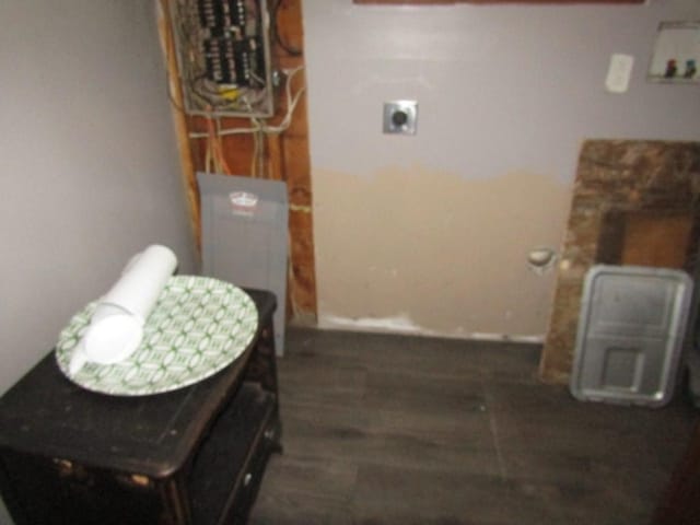 bathroom with wood finished floors