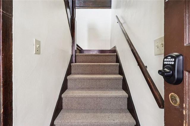 stairs with baseboards