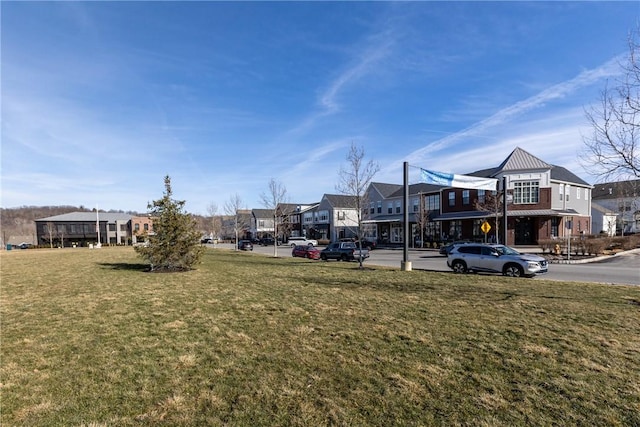 view of yard with a residential view