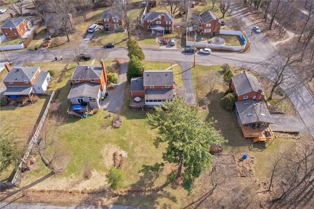 aerial view featuring a residential view