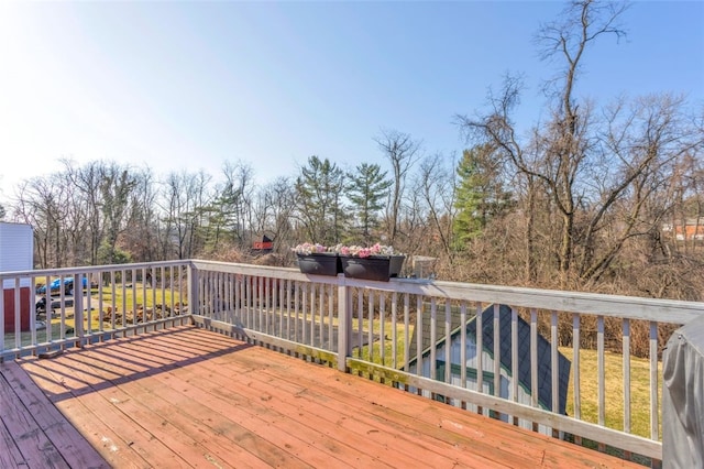 view of wooden terrace