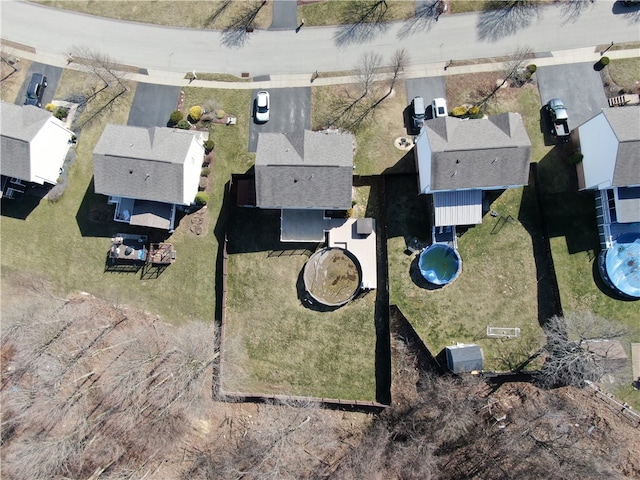 birds eye view of property featuring a residential view