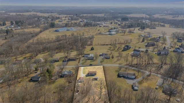 aerial view featuring a rural view