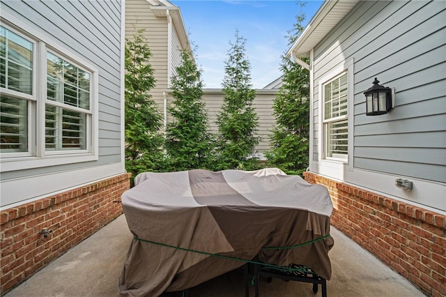 view of patio / terrace featuring grilling area