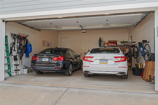 garage featuring a garage door opener