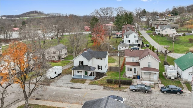 aerial view featuring a residential view