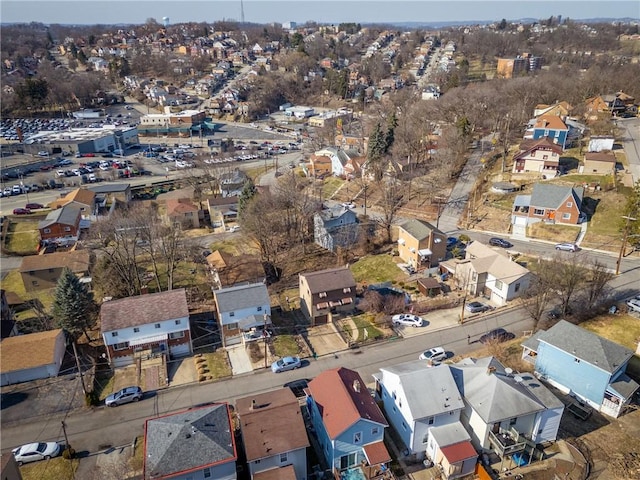 bird's eye view featuring a residential view