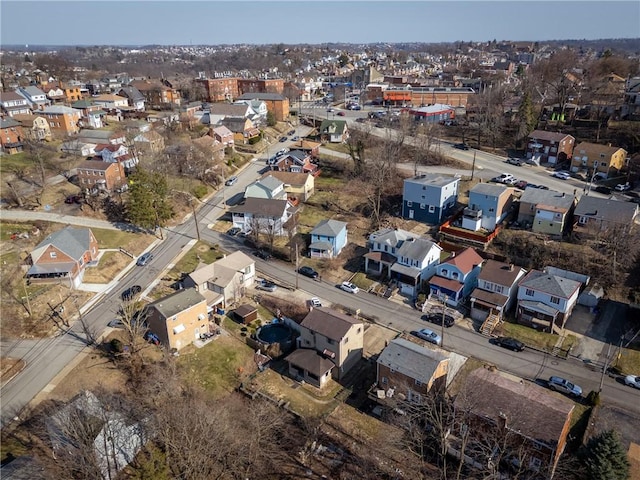 drone / aerial view with a residential view