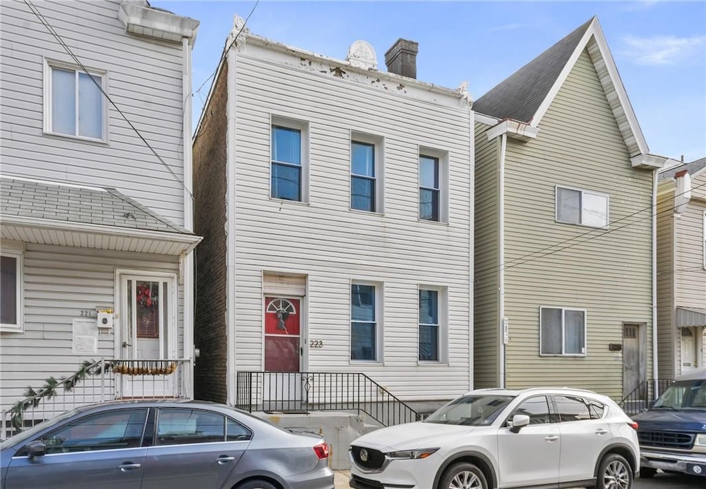 multi unit property with a chimney
