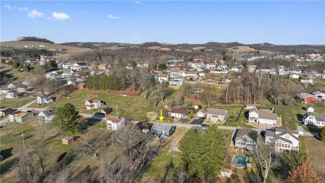 drone / aerial view featuring a residential view