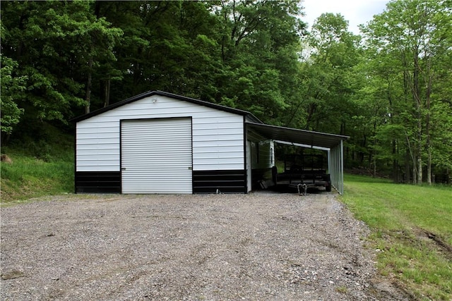 5125 Bear Run Rd, Cranberry Twp, PA 16066 - view of outbuilding with a forest view