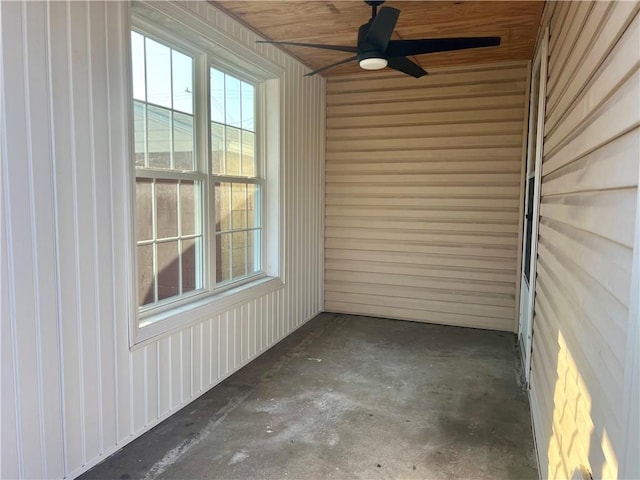 unfurnished sunroom with a healthy amount of sunlight