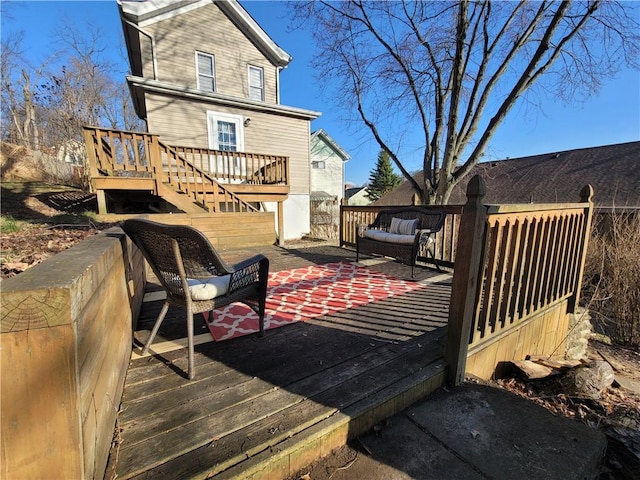 deck with stairs