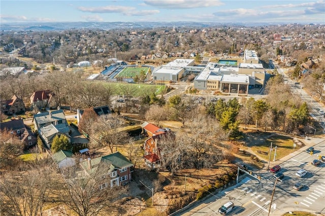 drone / aerial view with a residential view