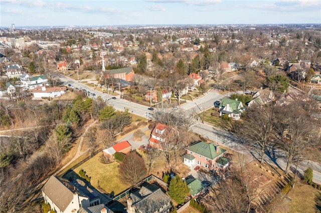 aerial view featuring a residential view