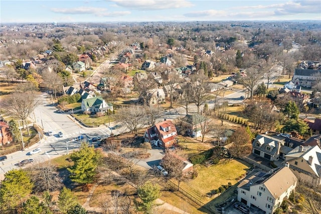 drone / aerial view featuring a residential view