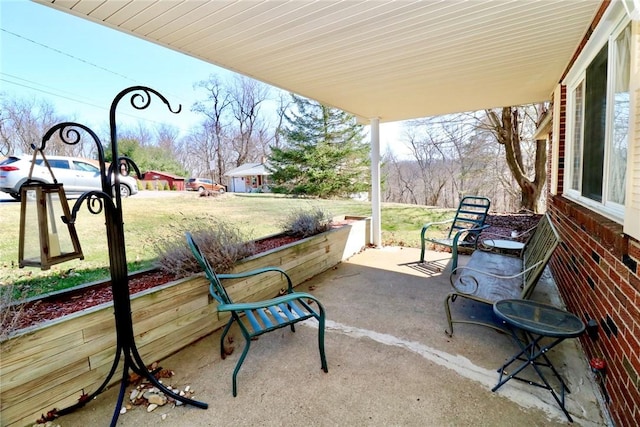 view of patio / terrace with a porch