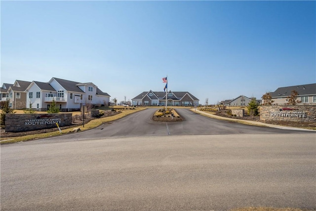 view of road featuring a residential view