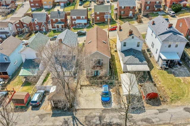 aerial view featuring a residential view