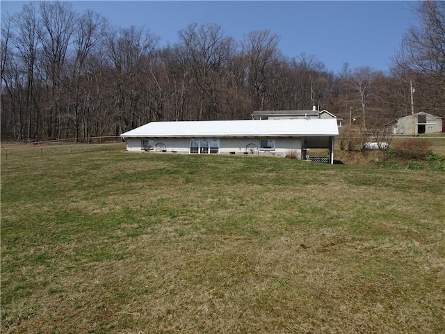 view of front of house with a front yard