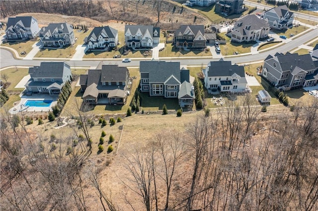 aerial view featuring a residential view